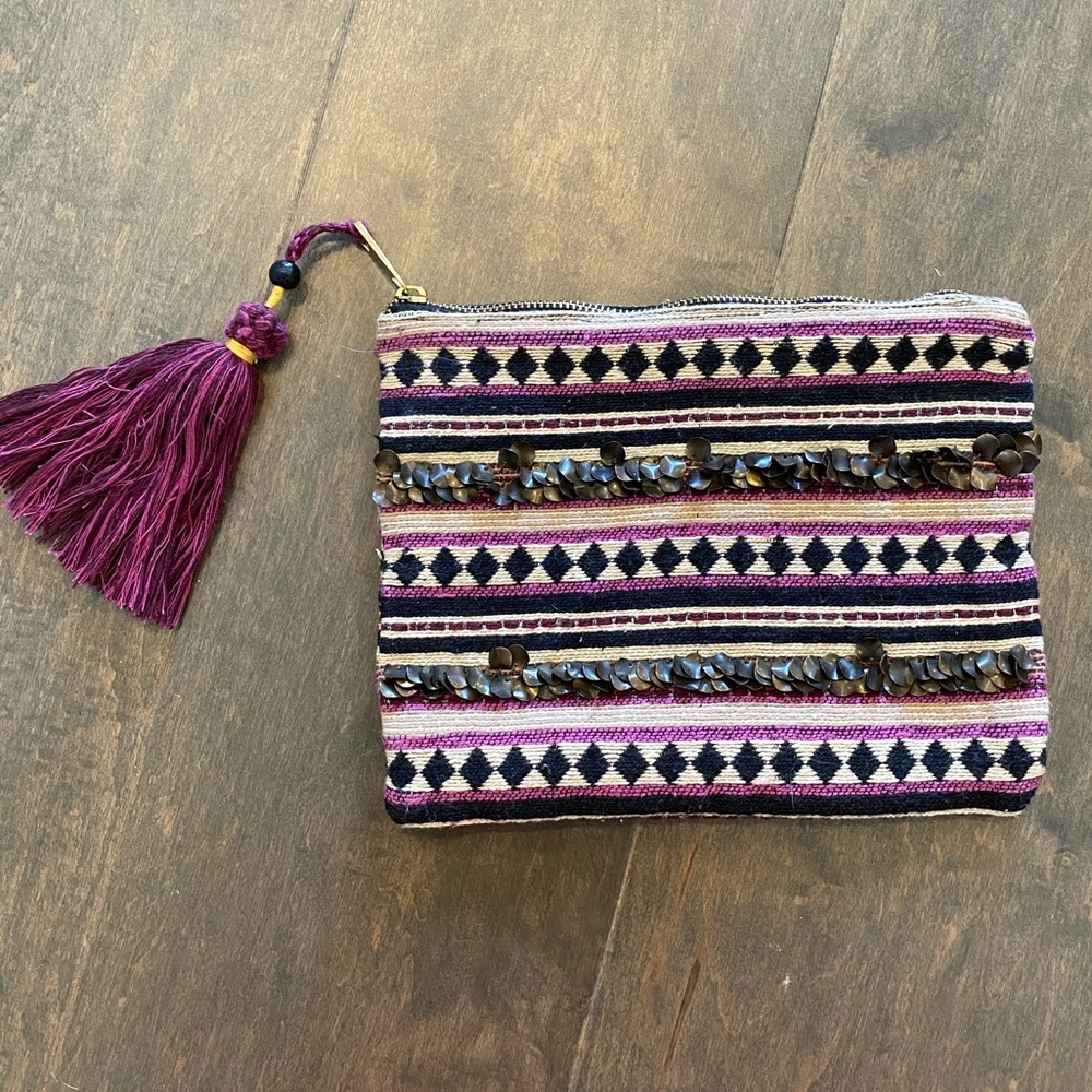 Merona Embellished Tassel Clutch